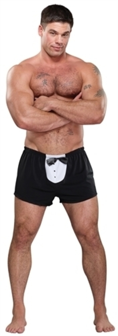 One Size Black Male Power Tuxedo Boxer